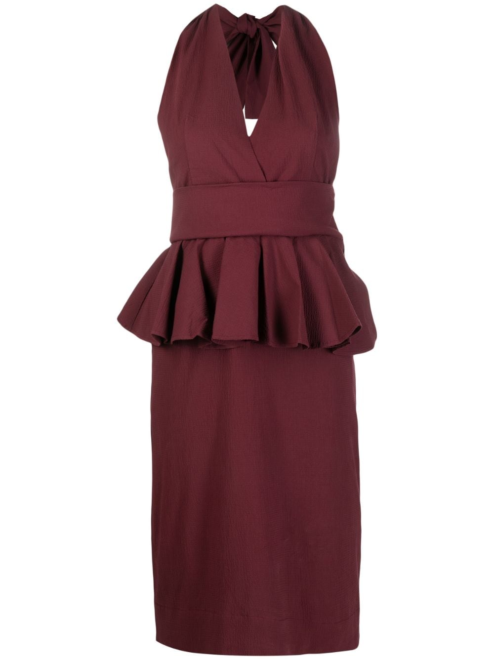 Essentiel Antwerp Peplum midi-jurk - Rood