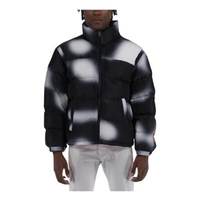 Ex-Ray AOP Blur Nylon Puffer Jas Heron Preston , Black , Heren