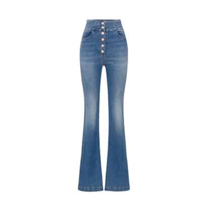 Flared Jeans Elisabetta Franchi , Blue , Dames