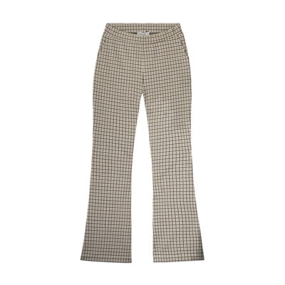 Flared Prince de Galles Broek met Lurex Summum Woman , Beige , Dames