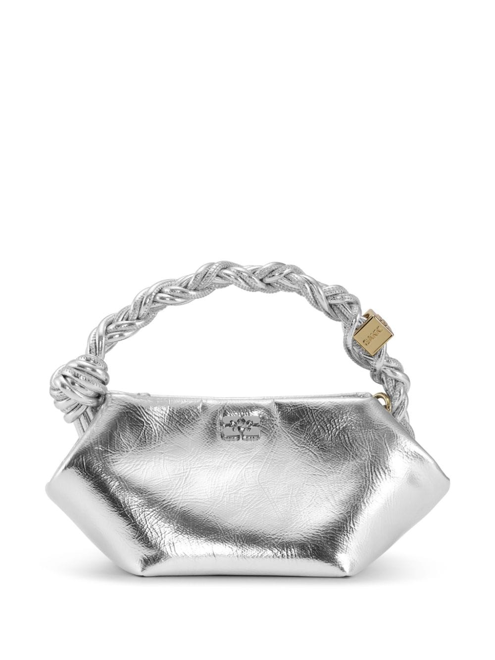 GANNI Bou tas met metallic-effect - Zilver