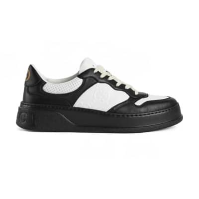 GG geëmbosseerde lage sneakers Gucci , Black , Heren