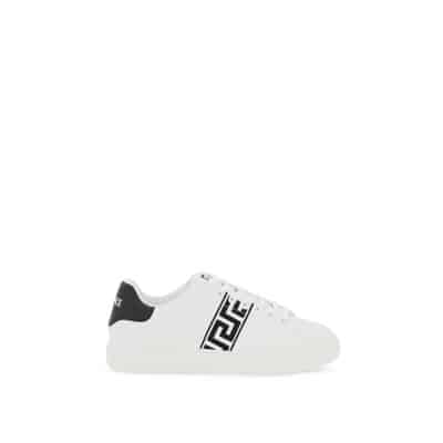 Geborduurde Greca Sneakers Versace , White , Heren