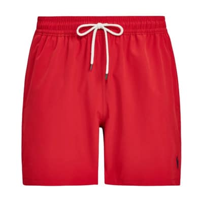 Geborduurde Logo Zwembroek - Rood Ralph Lauren , Red , Heren