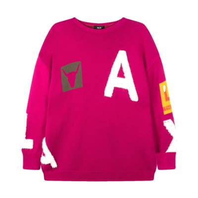 Gebreide Kunstwerk Pullover Alix The Label , Pink , Dames