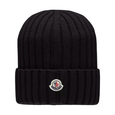 Gebreide muts Moncler , Black , Dames