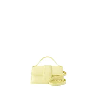 Gele Leren Bambino Tas Jacquemus , Yellow , Dames