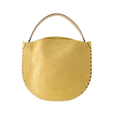 Gele Leren Hobo Tas met Top Handvat Isabel Marant , Yellow , Dames