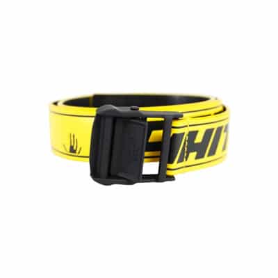 Gele Leren Riem voor Heren Off White , Yellow , Heren