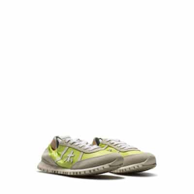 Gele Leren Sneakers met 2 cm Hak Premiata , Yellow , Dames