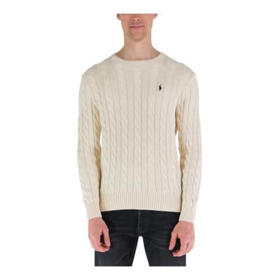 Gevlochten Crew Neck Sweater Ralph Lauren , Beige , Heren