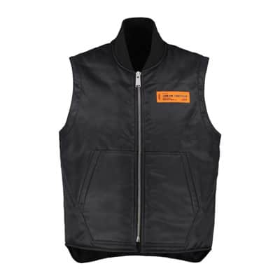 Gewatteerd Vest Jack, Heren Mouwloos Ribkraag Heron Preston , Black , Heren