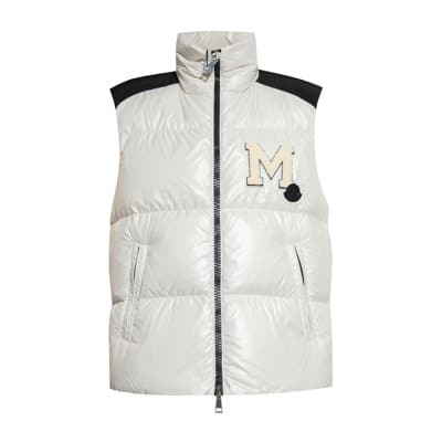 Gewatteerd vest Moncler , White , Dames