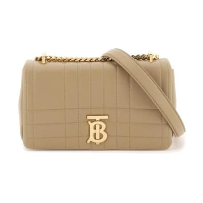 Gewatteerde Leren Lola Tas Burberry , Beige , Dames