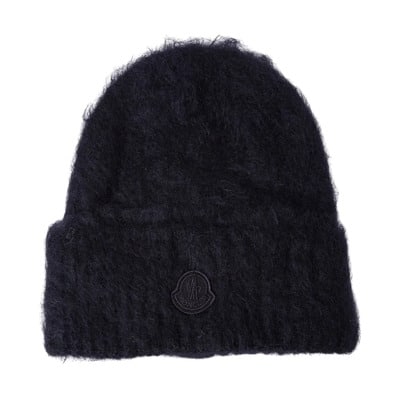 Gezellig Gebreide Beanie Hoed Moncler , Black , Dames