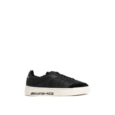 Gloria AMG Leren Sneakers Santoni , Black , Heren