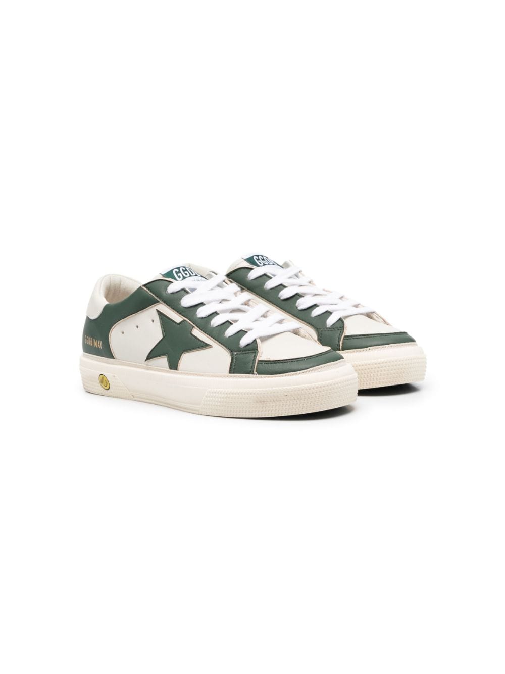 Golden Goose Kids May leren sneakers - Groen