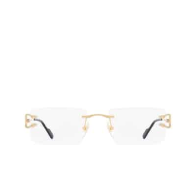 Gouden Bril Ct0488O 001 Stijl Cartier , Yellow , Heren