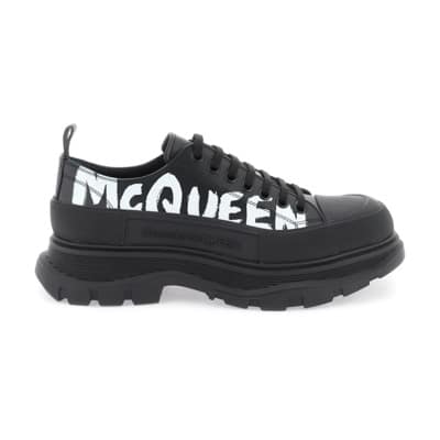 Graffiti Print Sneakers Alexander McQueen , Black , Heren