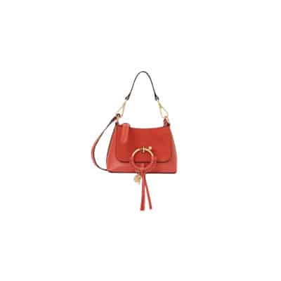 Grained Cowhide Joan Mini Tas See by Chloé , Orange , Dames