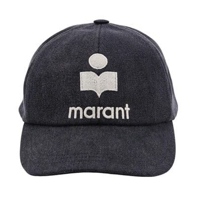 Grijze Katoenen Verstelbare Logo Cap Isabel Marant , Gray , Dames