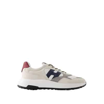 Grijze Leren Hyperlight Sneakers Hogan , Gray , Heren