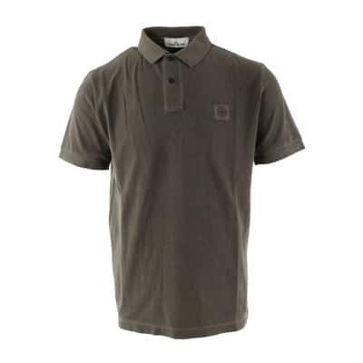 Grijze Slim Fit Katoenen Polo voor Heren Stone Island , Gray , Heren