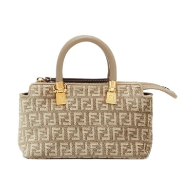 Grijze Tapestry-effect Chenille Tas Fendi , Gray , Dames