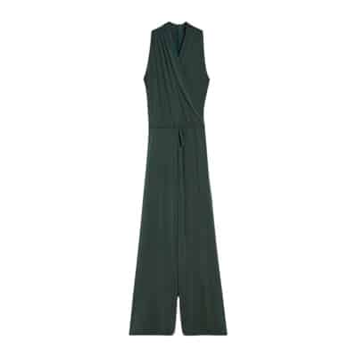 Groen Gedrapeerd Viscose Broekpak Max Mara Weekend , Green , Dames