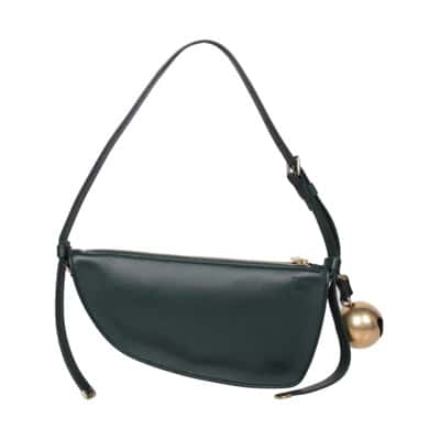 Groene Lamsskin Bell Detail Tas Burberry , Green , Dames