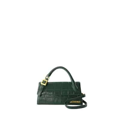 Groene Leren Chiquito Long Boucle Tas Jacquemus , Green , Dames