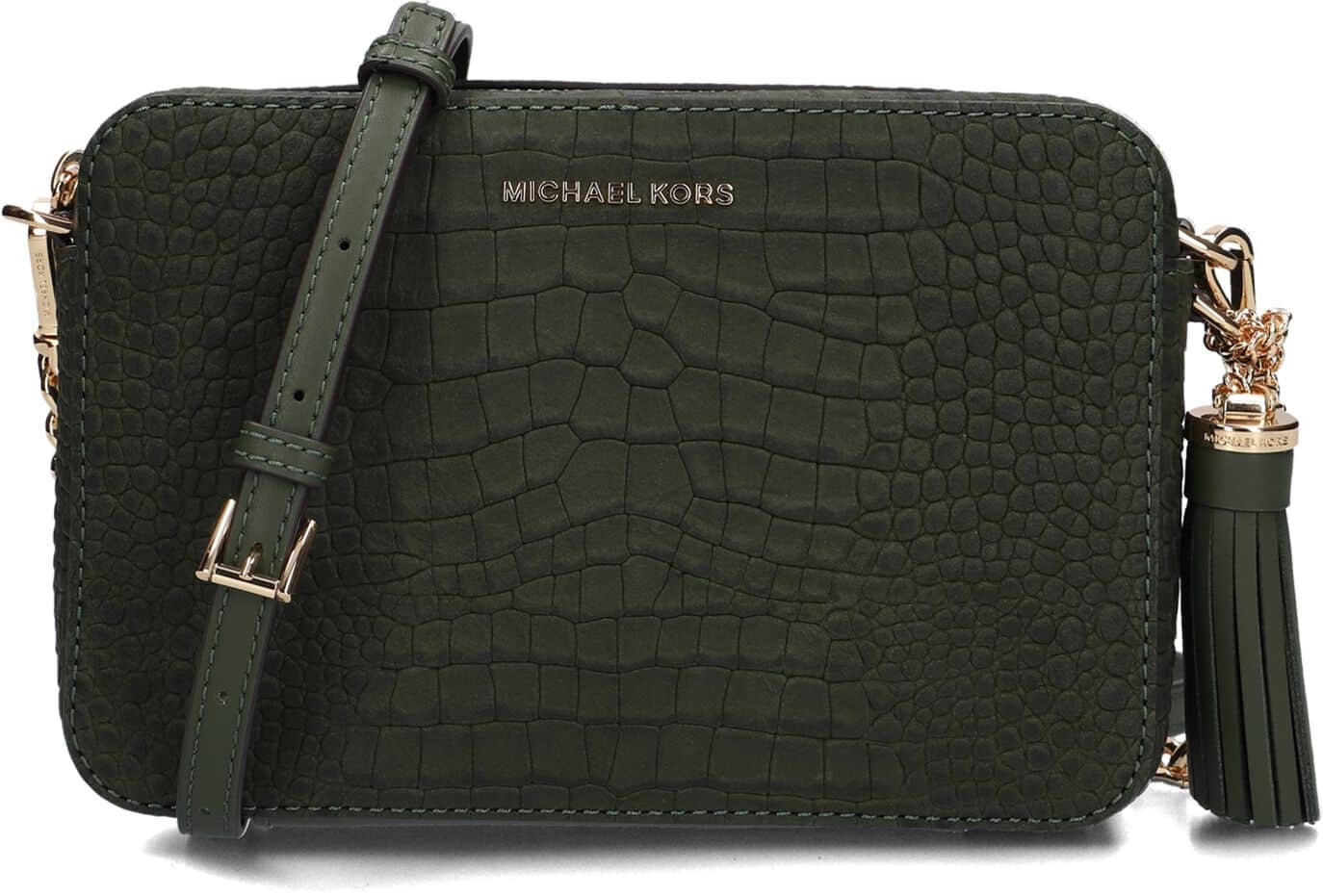 Groene Michael Kors Schoudertas Md Camera Bag W Pckt