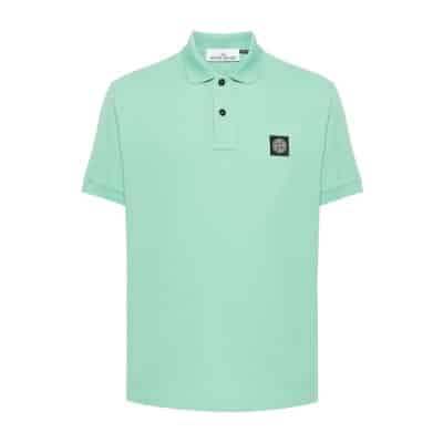 Groene Slim Fit T-shirts en Polos Stone Island , Green , Heren