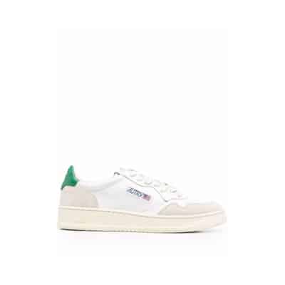 Groene Suède Leren Sneakers Autry , White , Heren