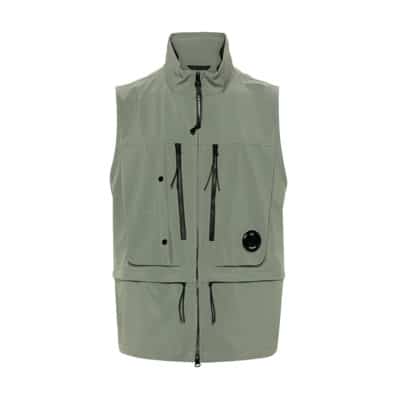 Groene Technische Jersey Vest C.p. Company , Green , Heren