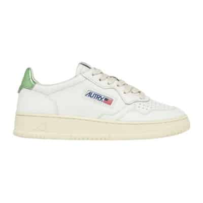 Groene Vintage-geïnspireerde Platte Schoenen Autry , White , Dames