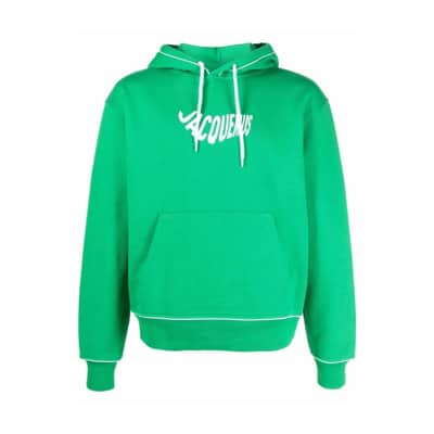 Groene Wave Logo Hoodie Sweatshirt Jacquemus , Green , Heren