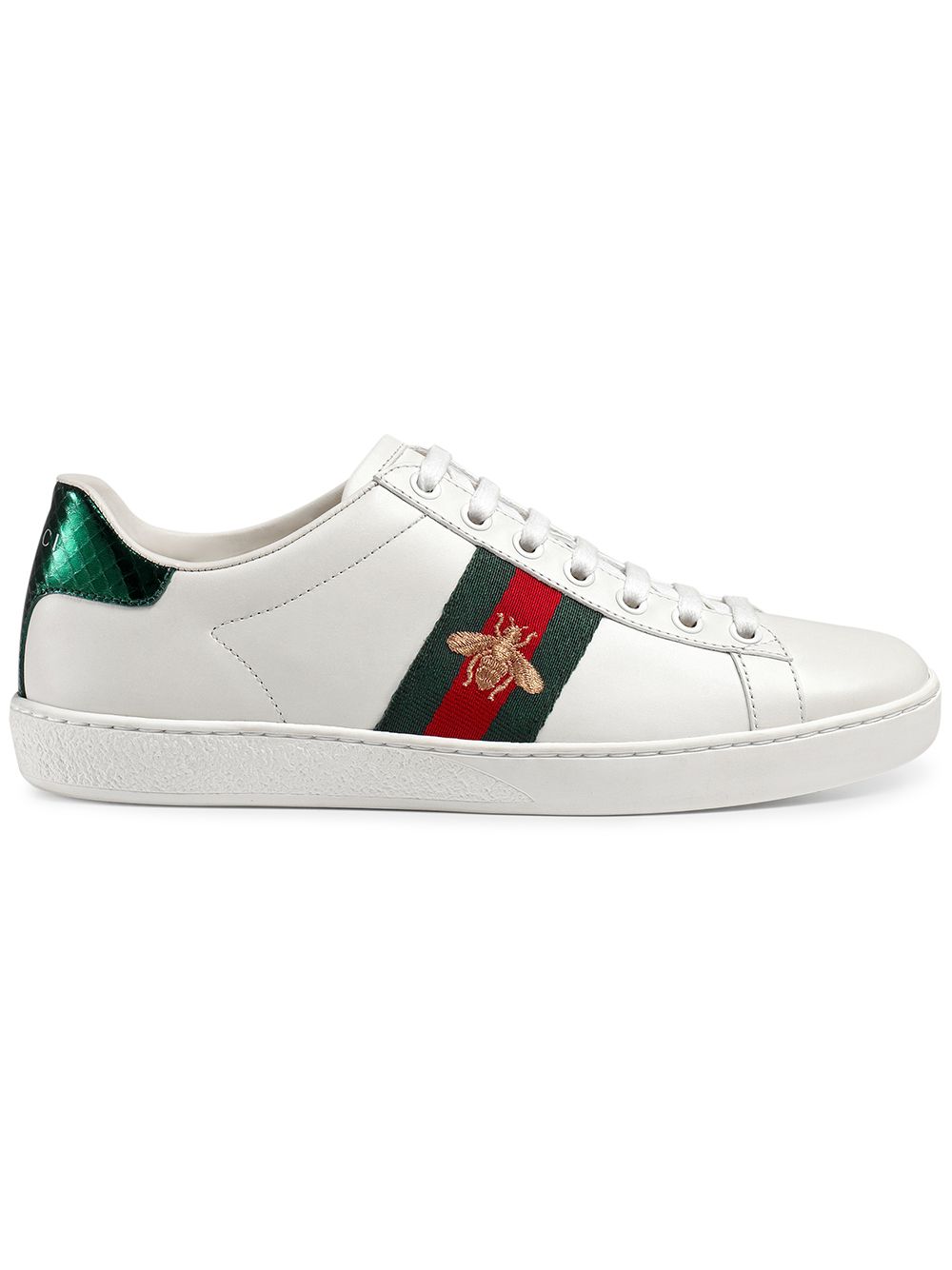 Gucci Ace sneakers met webstreep - Wit