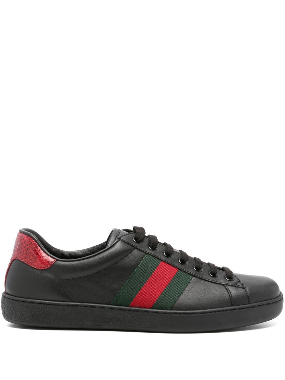 Gucci Ace sneakers met webstreep - Zwart