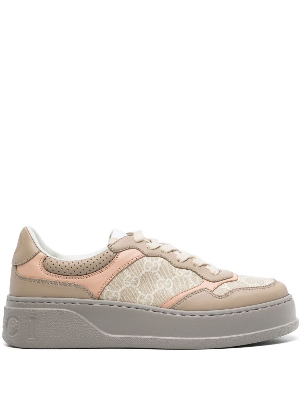 Gucci GG low-top sneakers met vlakken - Beige