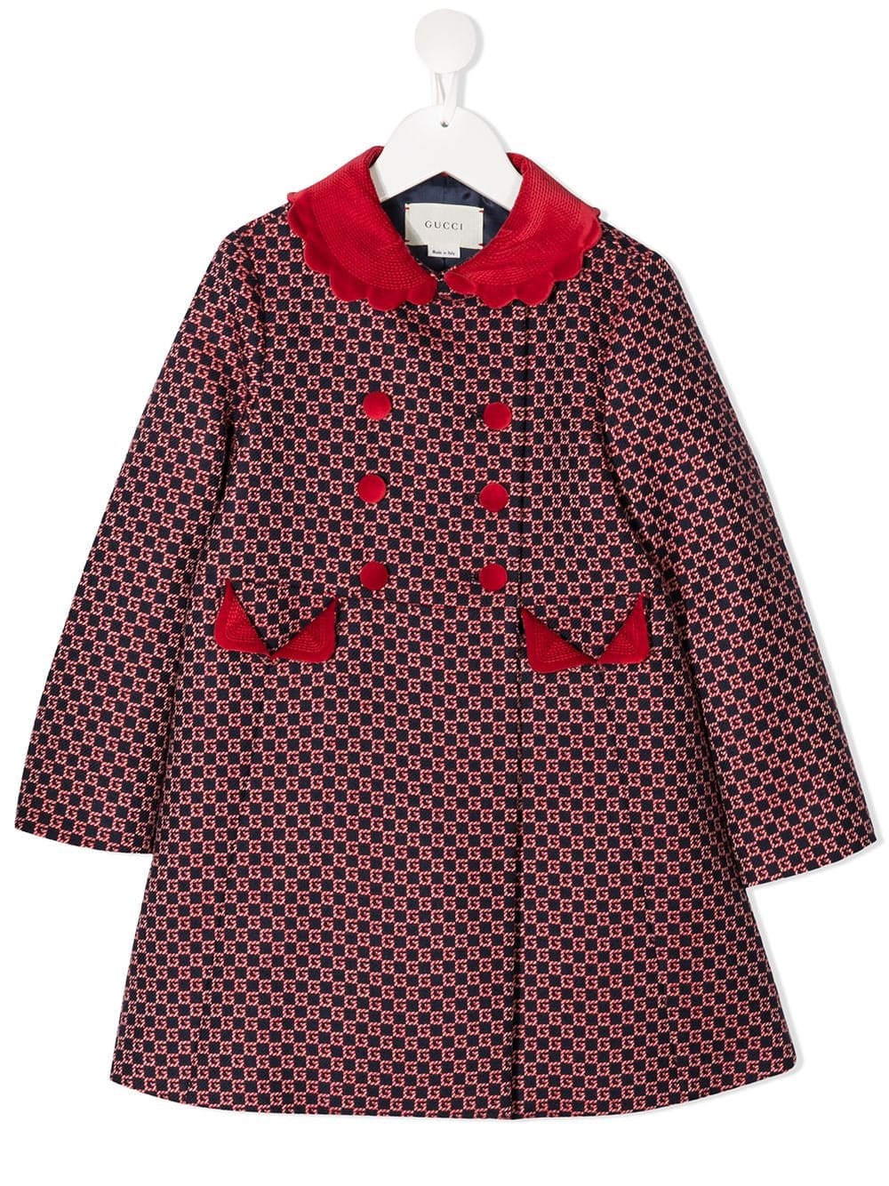 Gucci Kids Jas met dubbele rij knopen - Blauw