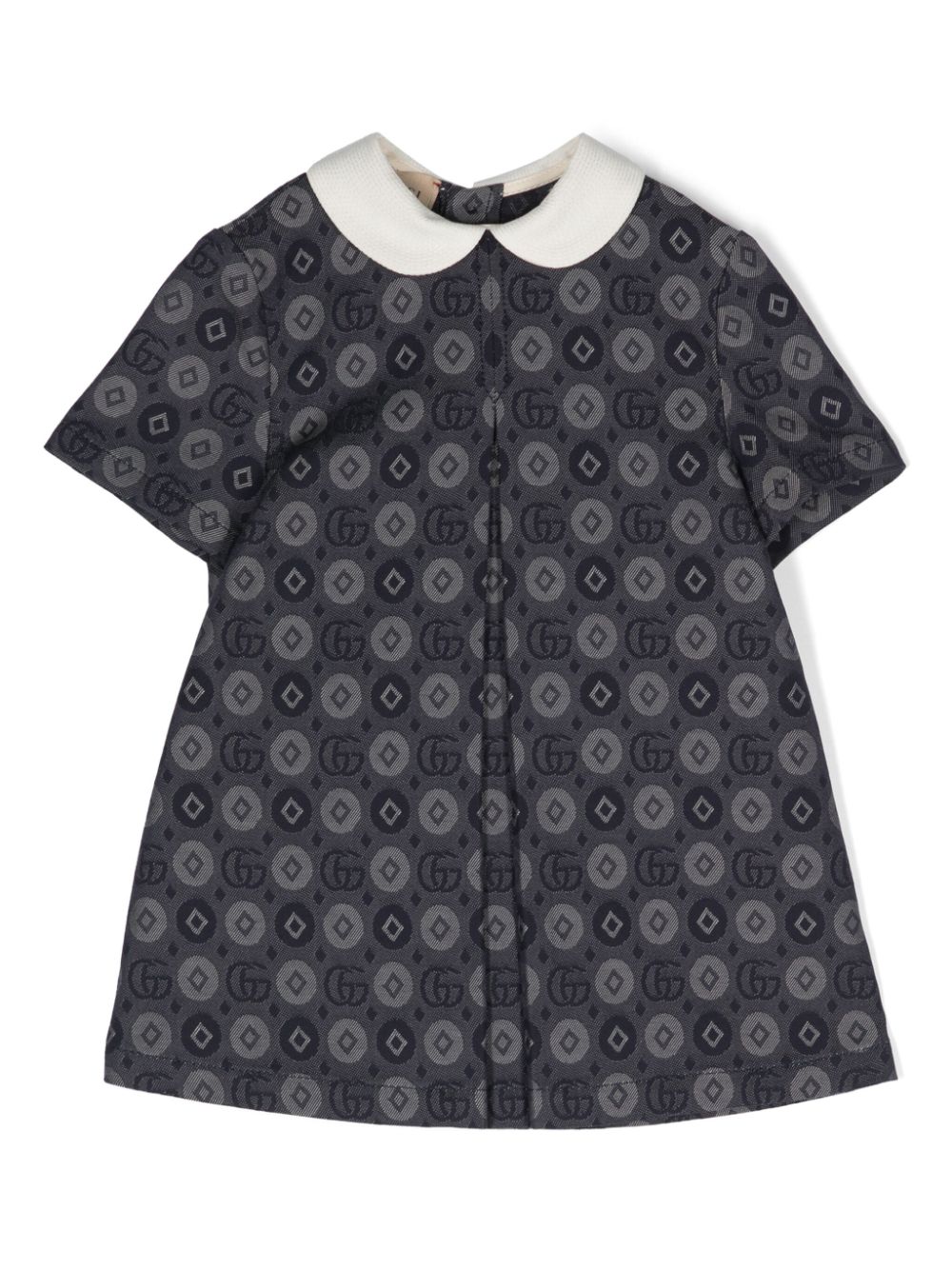 Gucci Kids Jurk met geometrische print - Blauw