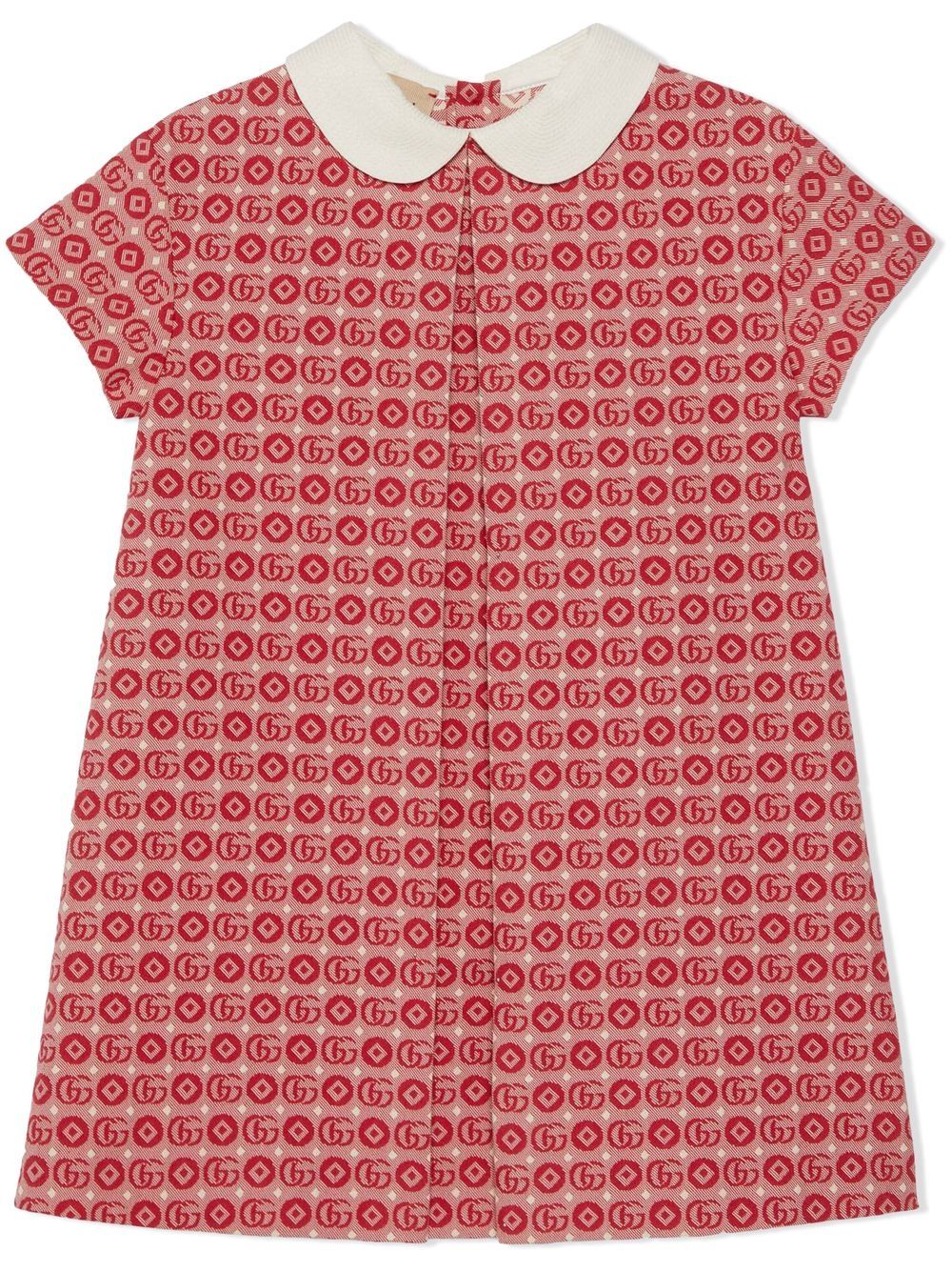 Gucci Kids Jurk met jacquard - Rood