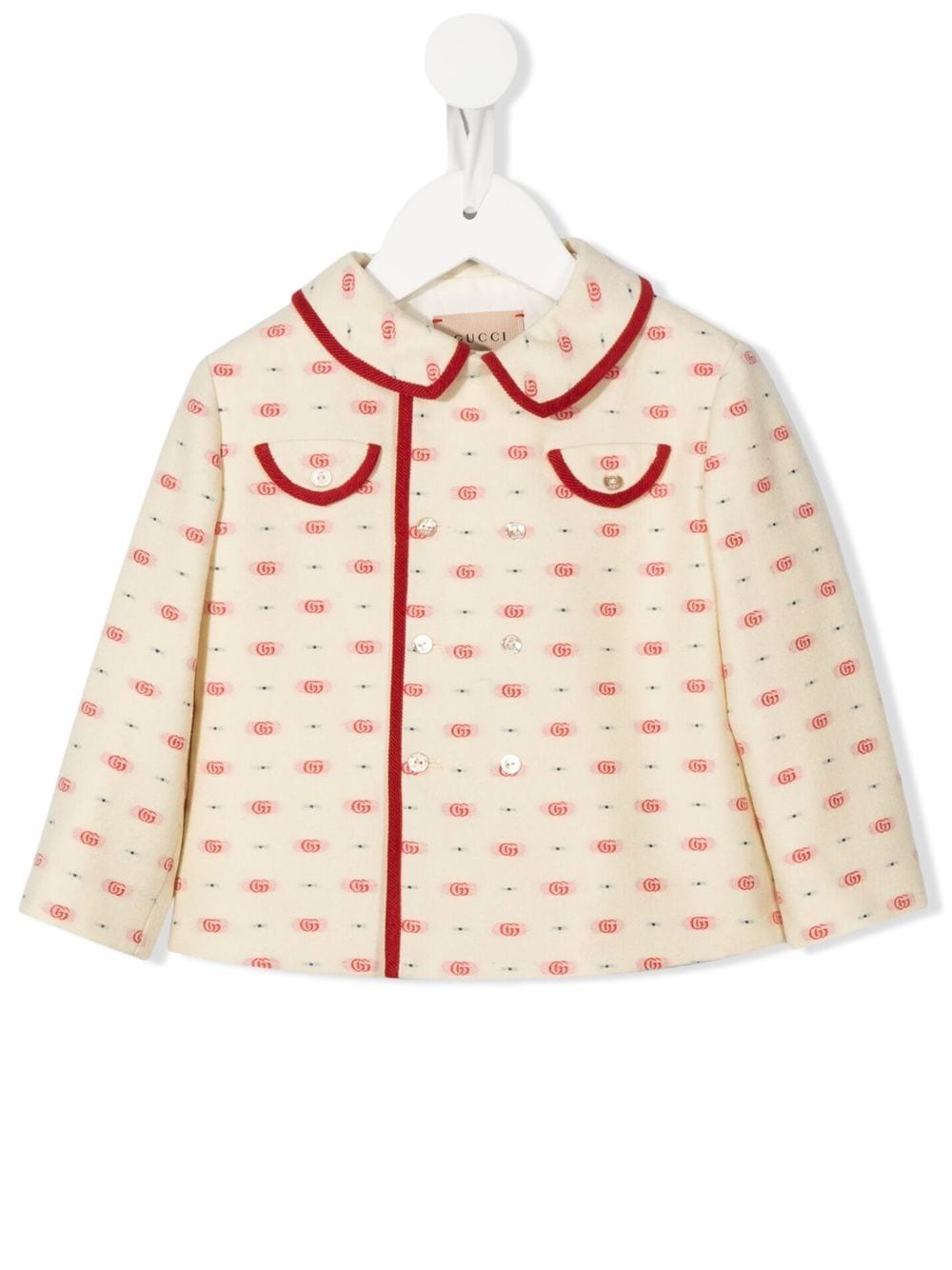 Gucci Kids Sailorjas met dubbele rij knopen - Beige