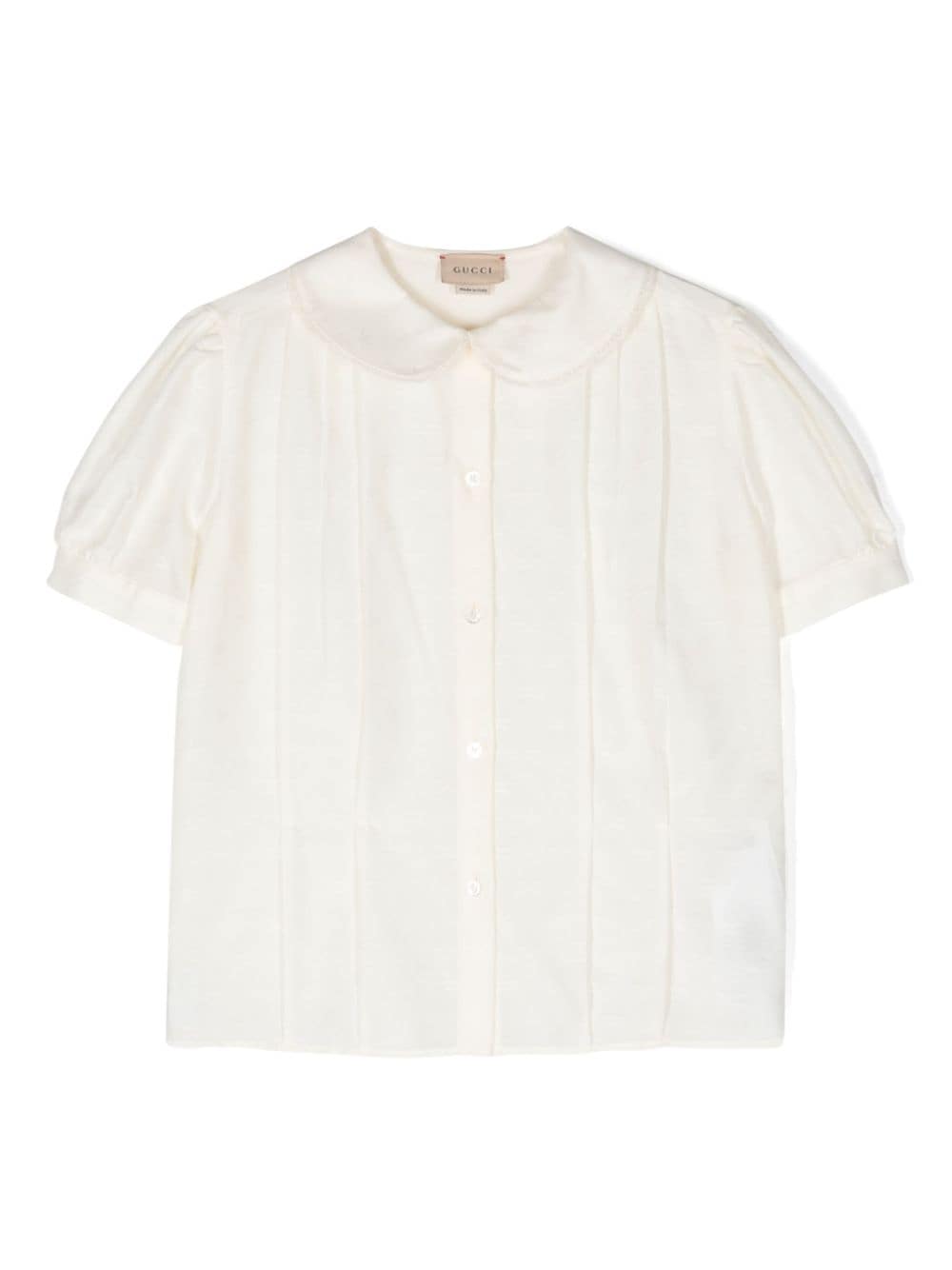 Gucci Kids Shirt met jacquard - Beige