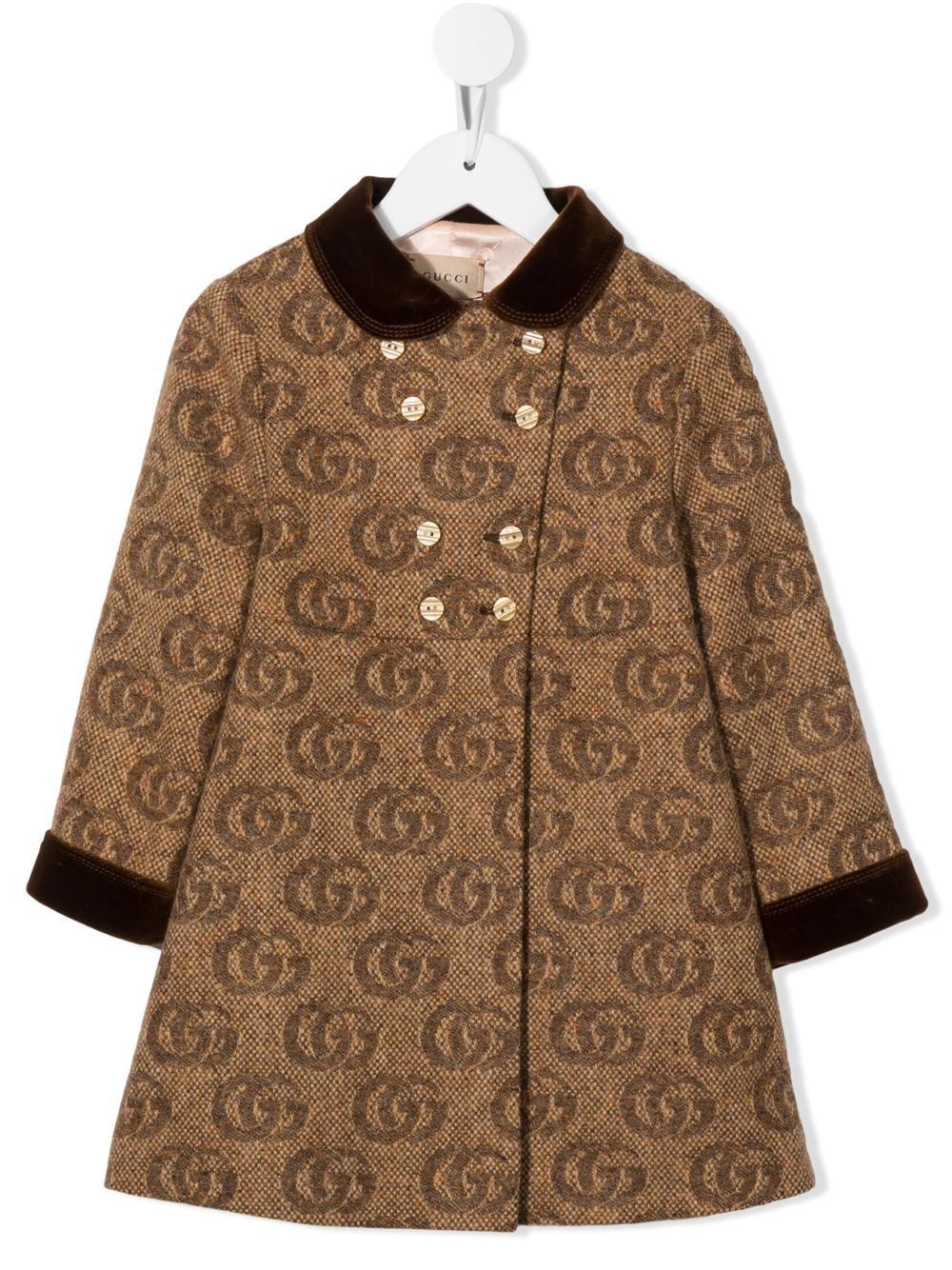 Gucci Kids Wollen jas - Bruin