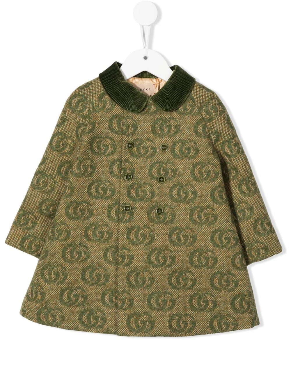 Gucci Kids Wollen jas - Groen