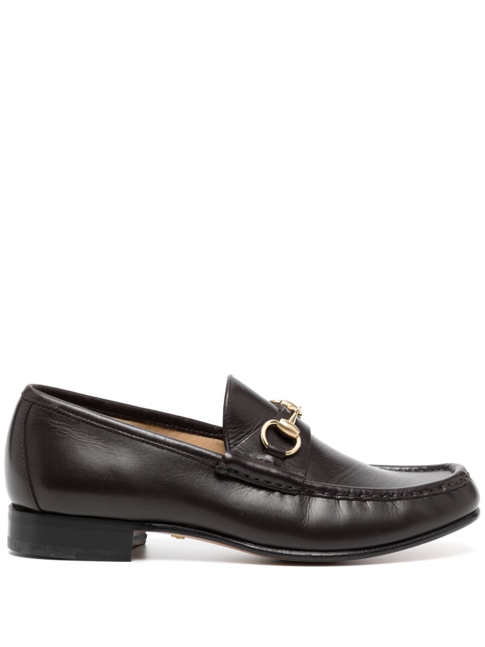 Gucci Loafers met horsebitdetail - Bruin