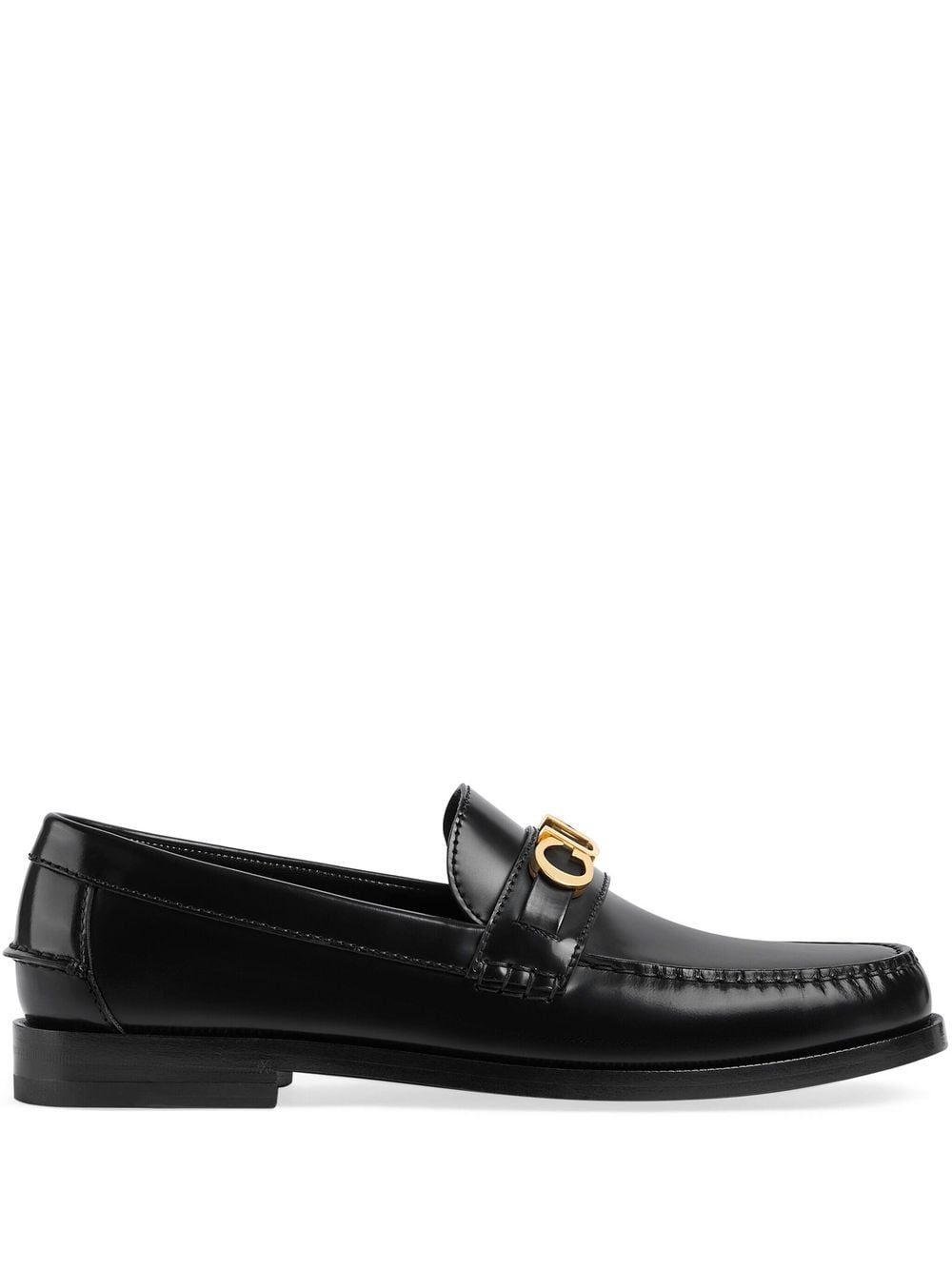 Gucci Loafers met logoplakkaat - Zwart