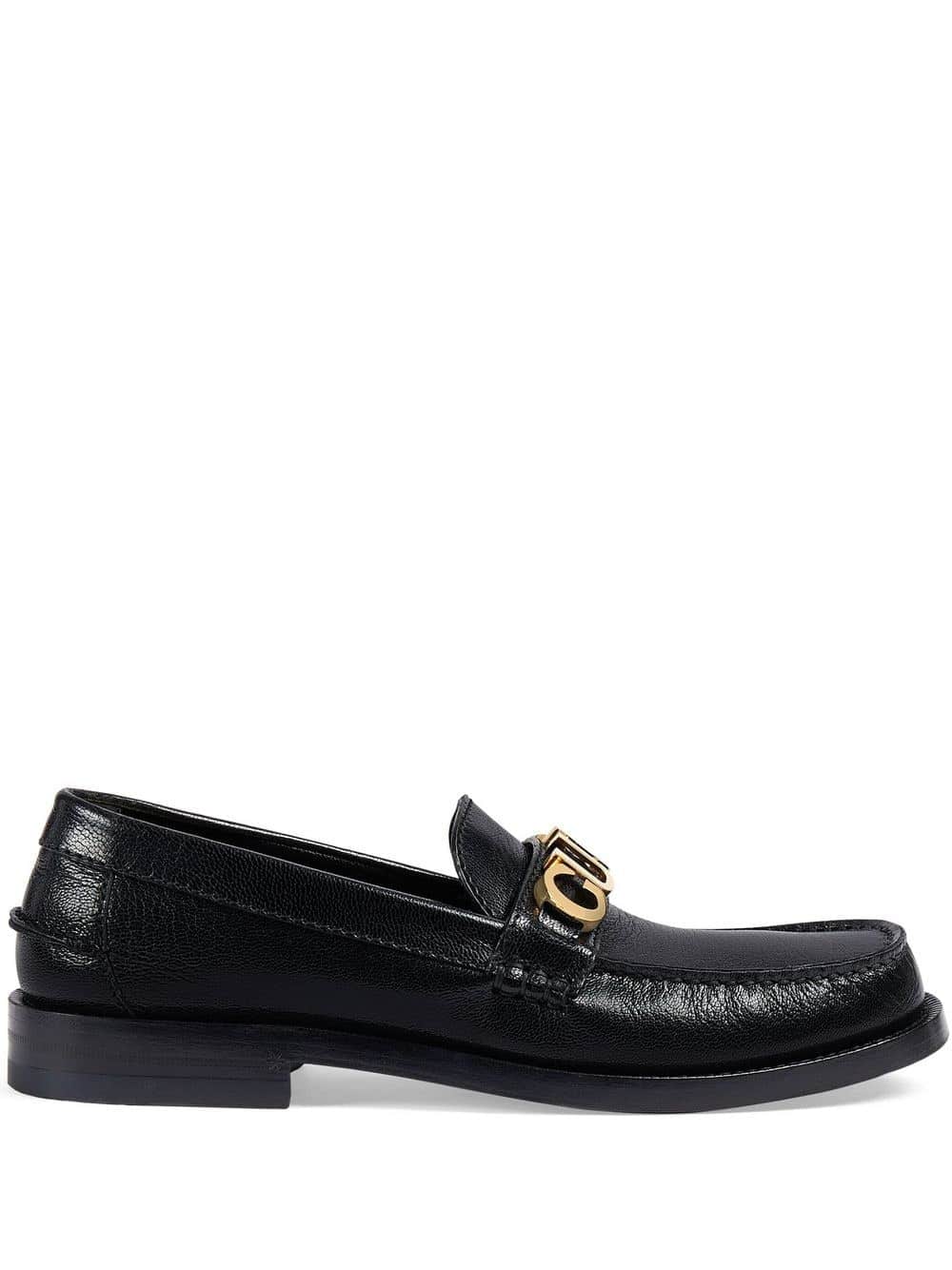 Gucci Loafers met logoplakkaat - Zwart